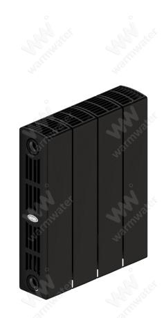 Радиатор биметаллический Rifar SUPReMO Ventil 350x4 секции, №89VR, черный (антрацит)