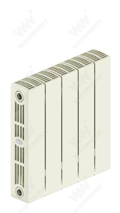 Радиатор биметаллический Rifar SUPReMO Ventil 350x5 секций, №89VR, жемчужно-белый (айвори)