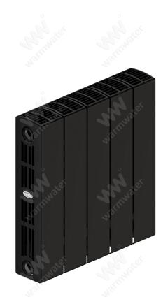Радиатор биметаллический Rifar SUPReMO Ventil 350x5 секций, №89VR, черный (антрацит)