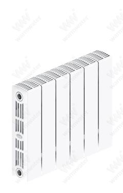 Радиатор биметаллический Rifar SUPReMO Ventil 350x6 секций, №89VR, белый