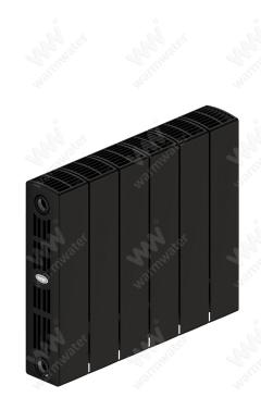 Радиатор биметаллический Rifar SUPReMO Ventil 350x6 секций, №89VR, черный (антрацит)