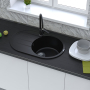 Мойка кухонная Ewigstein Elegant R50F 745х465 мм, черный, кварцевый композит