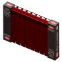 Радиатор биметаллический Rifar Monolit Ventil 350x10 секций, №69VL, красный (бордо)