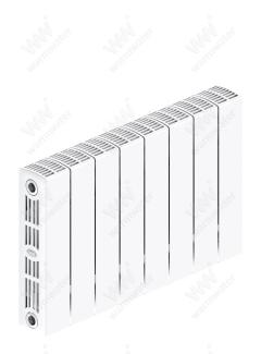 Радиатор биметаллический Rifar SUPReMO Ventil 350x8 секций, №89VR, белый