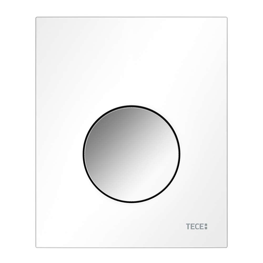 Панель смыва Tece TECELoop, белый глянцевый, клавиша: хром глянцевый