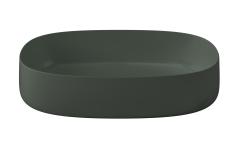 Раковина накладная ArtCeram Сognac Saniglaze 550х350 мм, оливковый матовый (grigio oliva opaco)