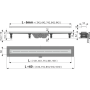 Душевой канал с решеткой Alcadrain APZ18 Simple 950M, нержавеющая сталь