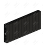Радиатор биметаллический Rifar SUPReMO Ventil 350x24 секции, №89VR, черный (антрацит)