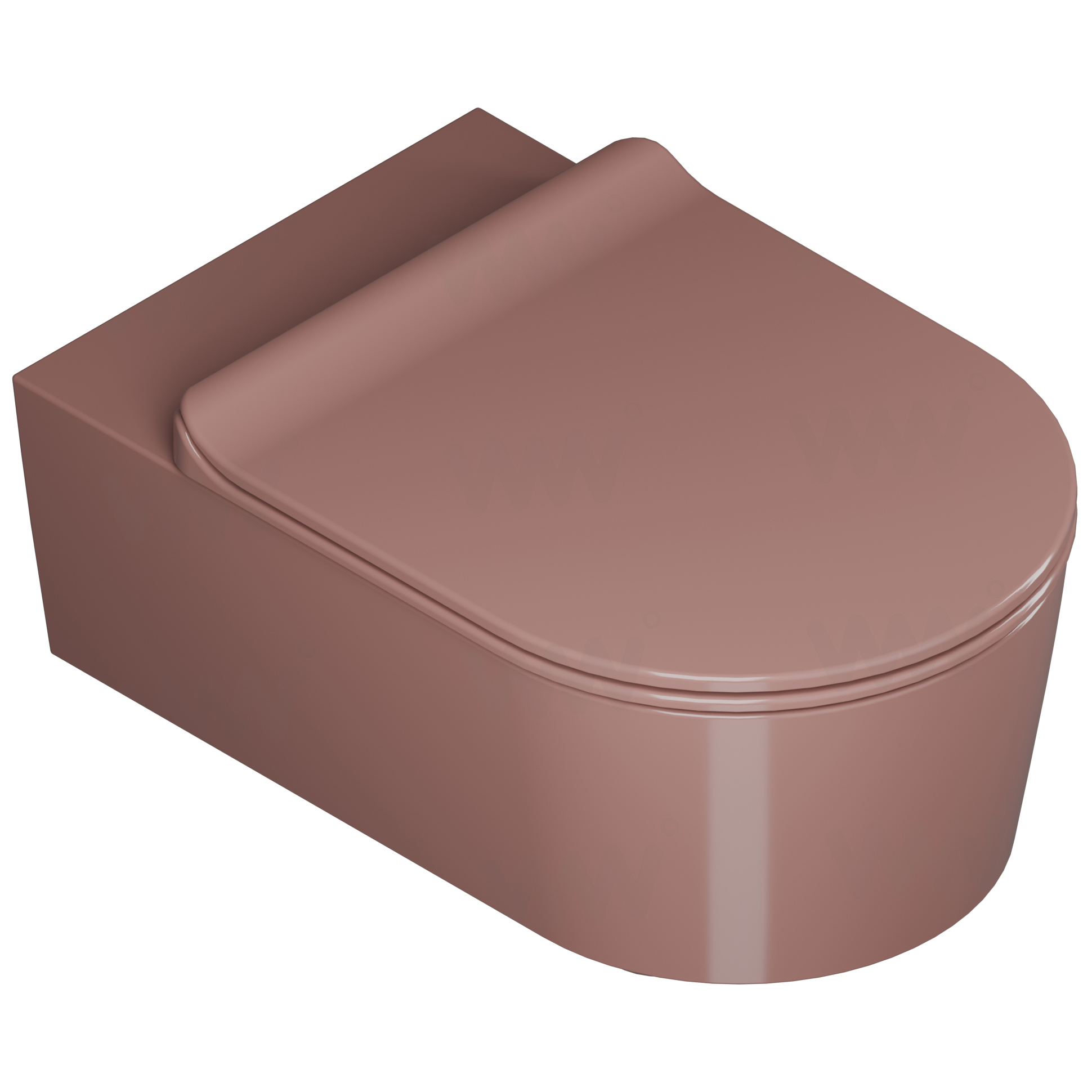 Унитаз подвесной Flaminia Link, терракотовый (terracotta lucido)
