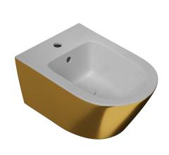 Биде подвесное Catalano Zero Gold & Silver, золото (oro lucido), Glaze+® Silver Titanium