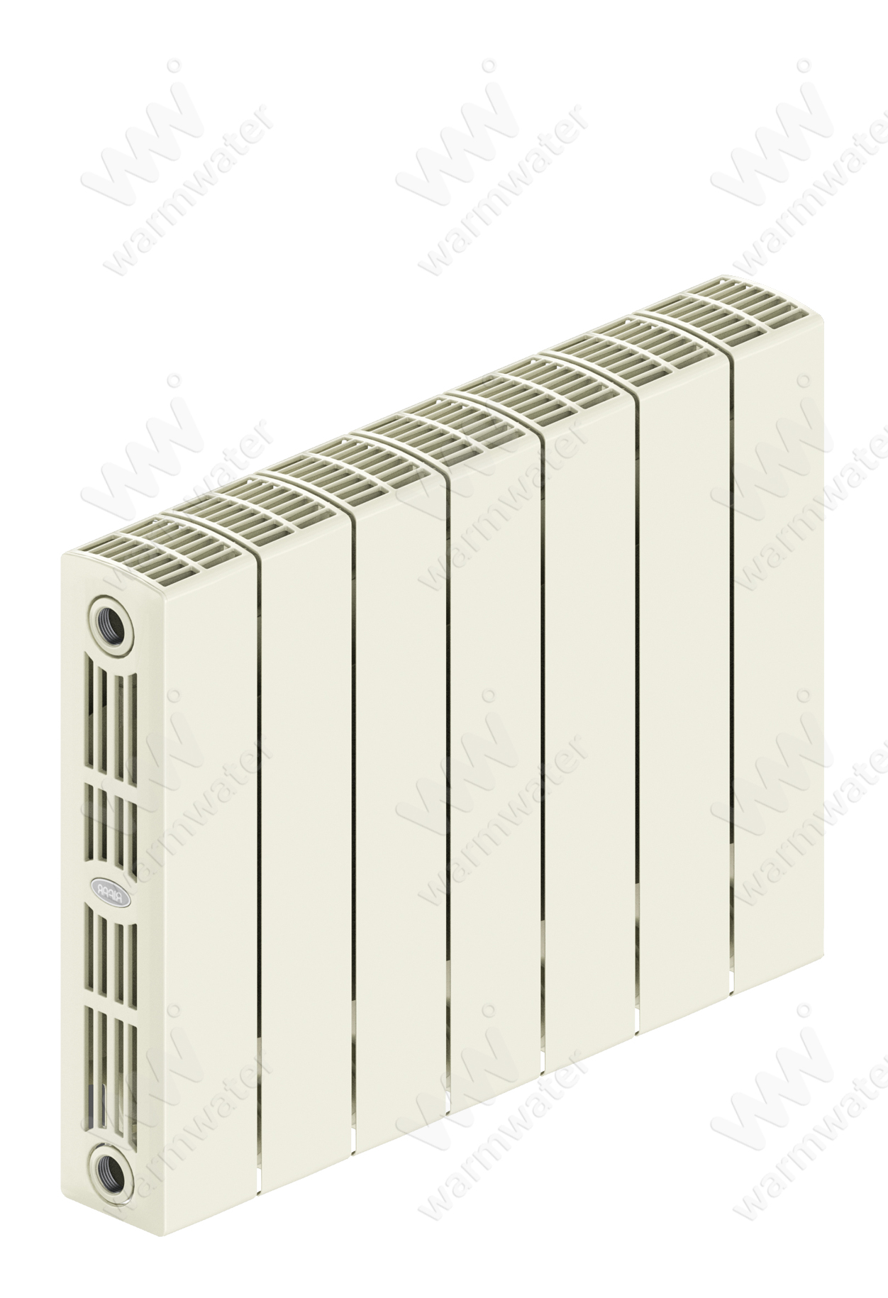 Радиатор биметаллический Rifar SUPReMO 350x7 секций, жемчужно-белый (айвори)