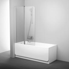 Шторка для ванны поворотная Ravak Chrome CVS2 100L, серый, стекло прозрачное