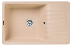 Мойка кухонная GranFest Water GF-ZW-72 752х475 мм, бежевая, кварцевый композит