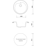 Мойка кухонная AquaGranitEx М-45 440х440 мм, белая, мраморный композит