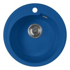 Мойка кухонная AquaGranitEx М-45 440х440 мм, синяя, мраморный композит
