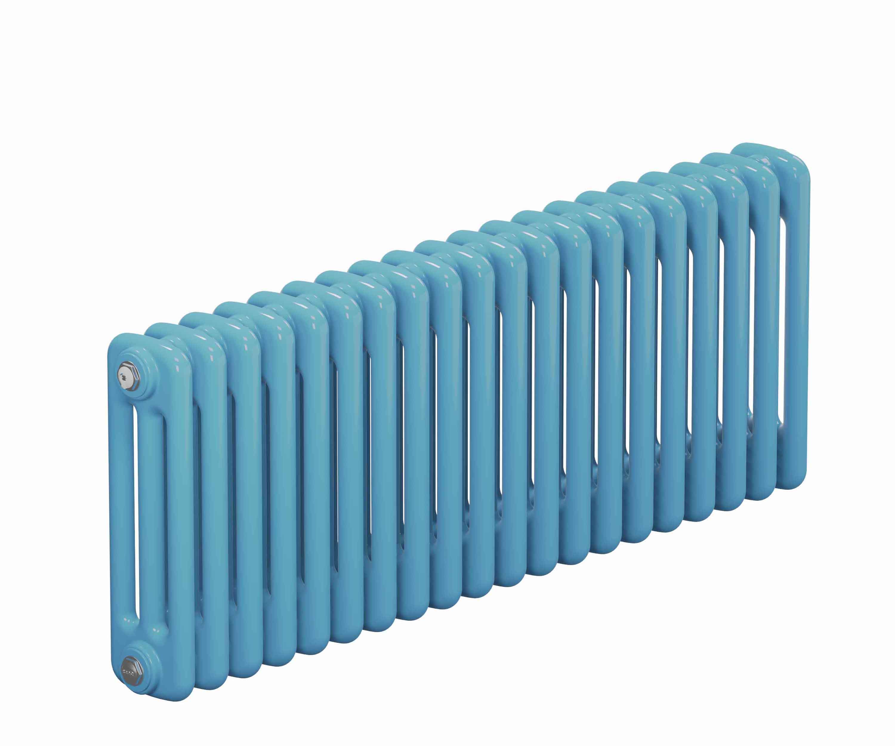 Трубчатый радиатор Rifar Tubog 3037, 22 секции, 3-колончатый, пастельно-синий (сапфир), B1