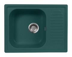 Мойка кухонная AquaGranitEx М-13 645х495 мм, зеленая, мраморный композит