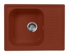 Мойка кухонная AquaGranitEx М-13 645х495 мм, красный марс, мраморный композит