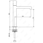 Cмеситель для умывальника Treemme T30, высота 172 мм, золото 24 карата