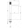 Cмеситель для умывальника Treemme T30CR, высота 246 мм, золото 24 карата