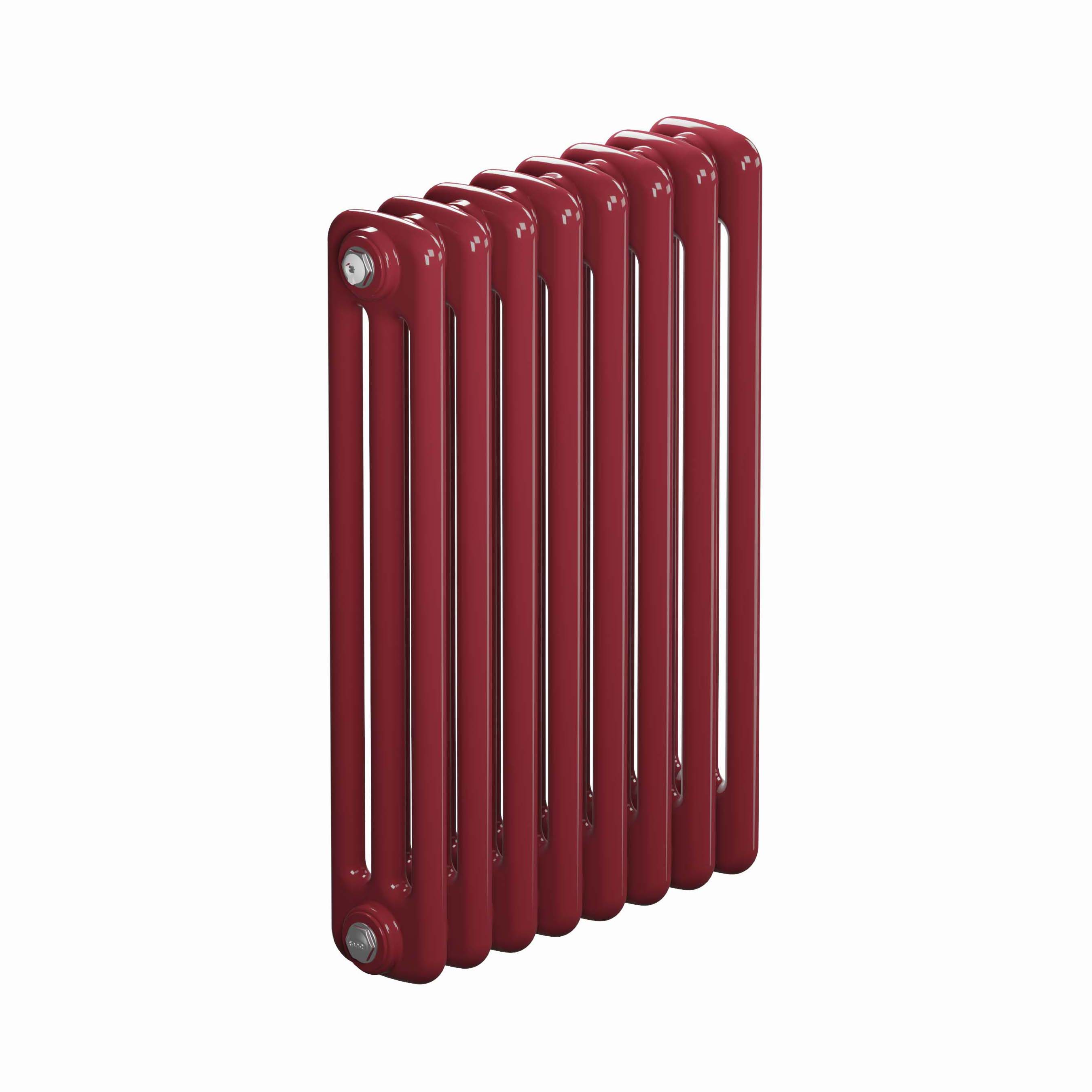 Трубчатый радиатор Rifar Tubog 3057, 4 секции, 3-колончатый, красно-коричневый (бордо), D1