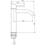Cмеситель для умывальника Treemme 40 mm, высота 142 мм, бронза брашированная