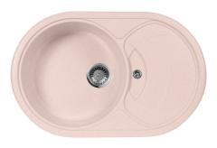 Мойка кухонная AquaGranitEx М-18S 780х500 мм, розовая, мраморный композит