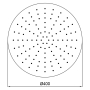 Верхний душ Almar Round Emotion 400х400 мм, нержавейка