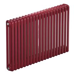 Трубчатый радиатор Rifar Tubog 3057, 18 секций, 3-колончатый, красно-коричневый (бордо), D1