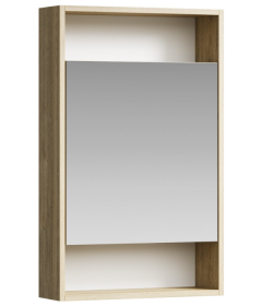 Зеркальный шкаф Aqwella City 500, дуб балтийский