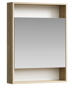 Зеркальный шкаф Aqwella City 600, дуб балтийский