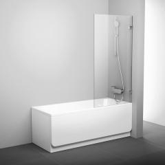 Шторка для ванны неподвижная Ravak Chrome BVS1 80U, хром, стекло прозрачное