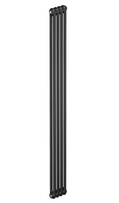 Трубчатый радиатор Rifar Tubog 2180, 4 секции, 2-колончатый, черный (антрацит), B1