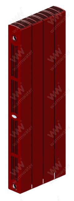 Радиатор биметаллический Rifar SUPReMO Ventil 800x4 секции, №69VL, красный (бордо)