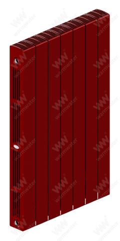 Радиатор биметаллический Rifar SUPReMO Ventil 800x7 секций, №69VL, красный (бордо)