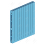 Радиатор биметаллический Rifar SUPReMO Ventil 800x10 секций, №69VL, синий (сапфир)
