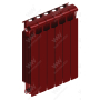 Радиатор биметаллический Rifar Monolit 500x6 секций, красный (бордо)