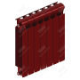 Радиатор биметаллический Rifar Monolit 500x7 секций, красный (бордо)