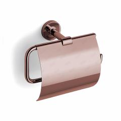 Держатель туалетной бумаги с крышкой Bertocci Cinquecento 0508, золото розовое