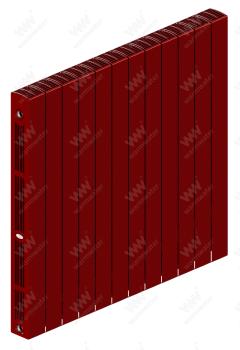 Радиатор биметаллический Rifar SUPReMO Ventil 800x13 секций, №69VL, красный (бордо)