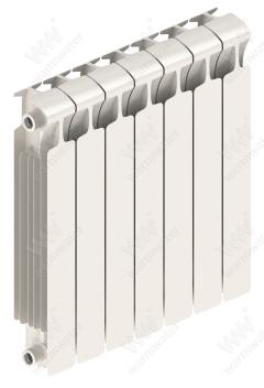 Радиатор биметаллический Rifar Monolit 500x7 секций, белый