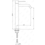 Cмеситель для умывальника Treemme UP+, высота 231 мм, золото 24 карата