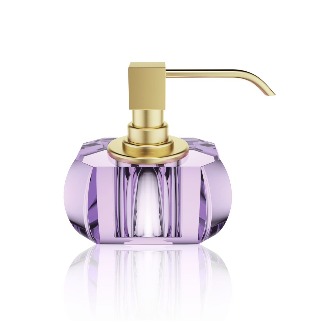 Дозатор жидкого мыла Decor Walther Kristall KR SSP, фиолетовый/золото матовое