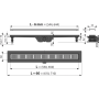 Душевой канал с решеткой Alcadrain APZ10 Black 950M, латунь