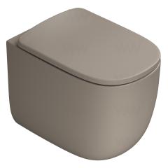 Унитаз приставной ArtCeram Seta, серо-коричневый матовый (marrone matera opaco), The.Saniglaze