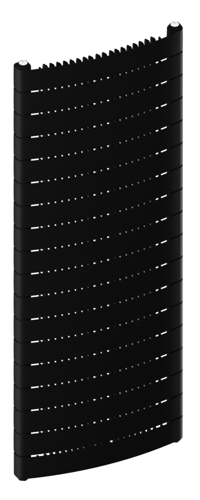 Радиатор биметаллический Rifar Convex 1760x22 секции, №99V, черный (антрацит)