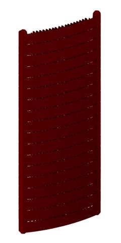 Радиатор биметаллический Rifar Convex 1760x22 секции, №99V, красный (бордо)