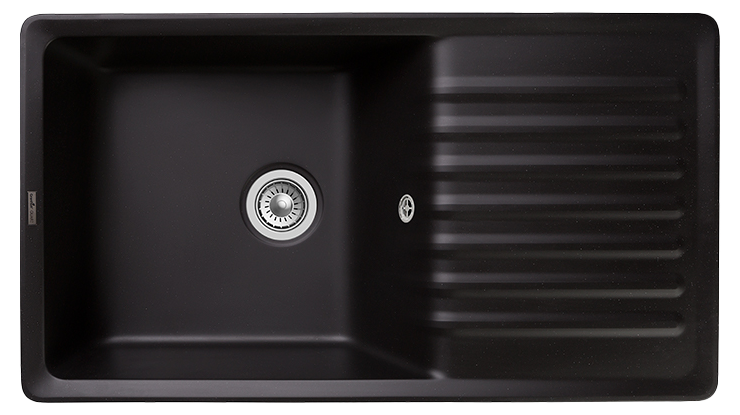 Мойка кухонная GranFest Water GF-ZW-73 850х475 мм, черный, кварцевый композит
