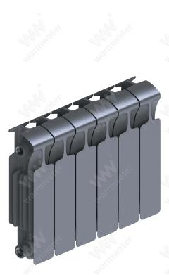 Радиатор биметаллический Rifar Monolit 350x6 секций, серый (титан)