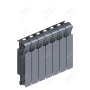 Радиатор биметаллический Rifar Monolit 350x7 секций, серый (титан)